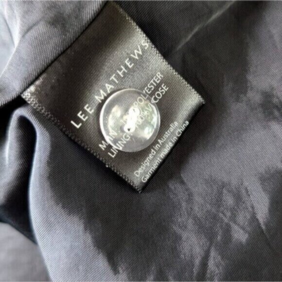 Lee Mathews Penny Mini Skirt 0 NEW Black Technical-Canvas Wrap Retro Designer - Picture 7 of 9